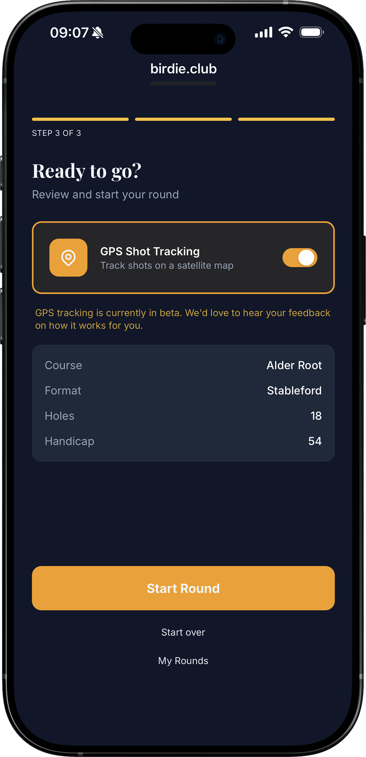 GPS tracking enabled